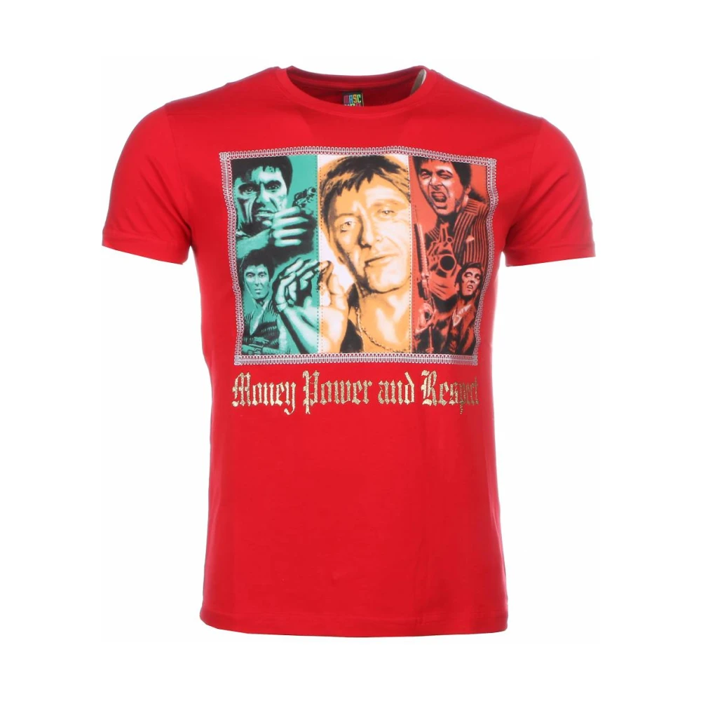 Local Fanatic Scarface Money Power Respect - T Shirt Herr - 1164R Red, Herr