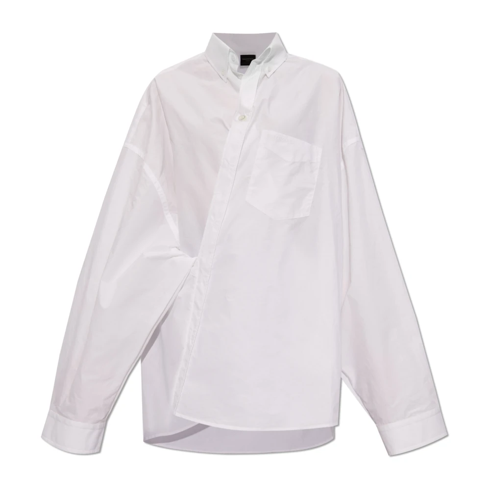 Balenciaga Asymmetrische Blouse White Dames