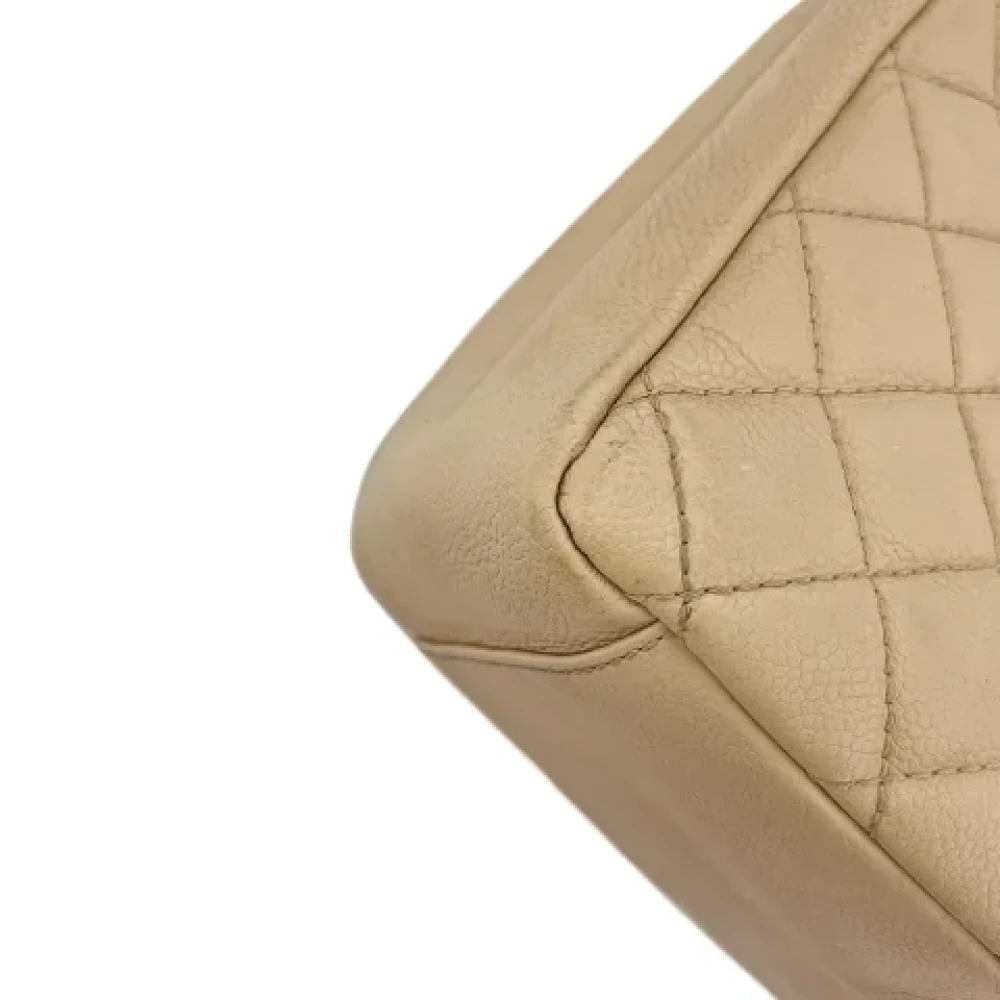 Chanel Vintage Pre-owned Leather chanel-bags Beige Dames