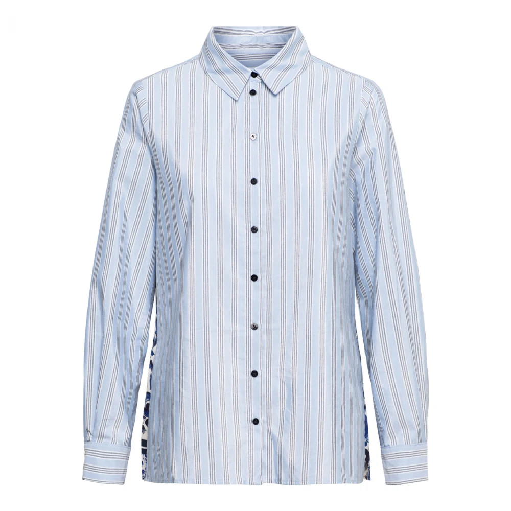 &Co Woman Overhemd met lange mouwen effen kleur Blue Dames