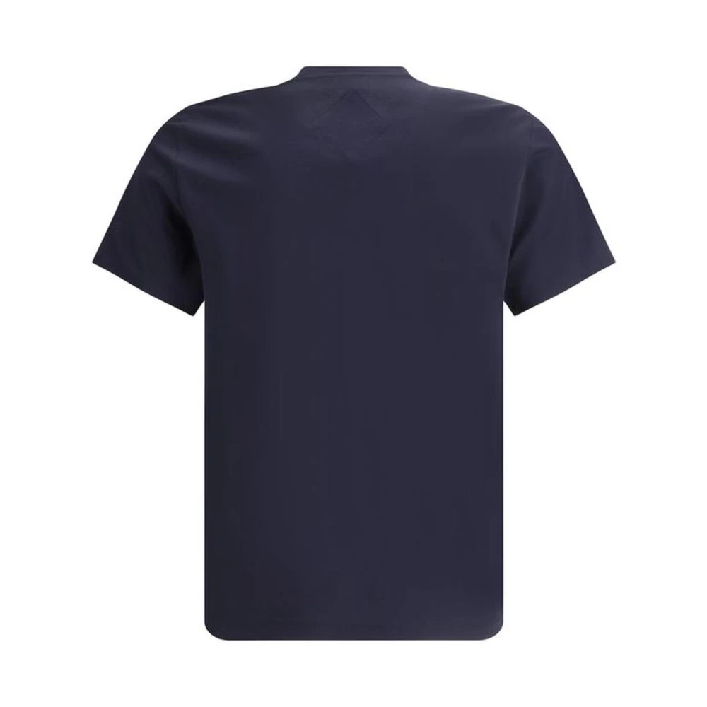 MCM Gestreepte Crew Neck Katoenen T-Shirt Blue Heren