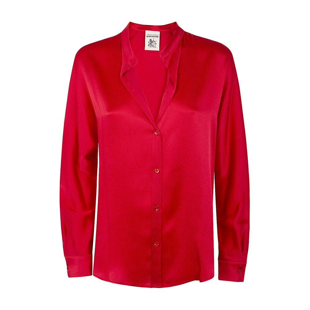 Semicouture Lipstick Jeanne Shirt Red Dames
