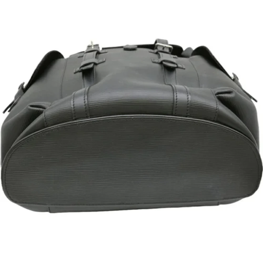 Louis Vuitton Vintage Pre-owned Leather backpacks Black Dames