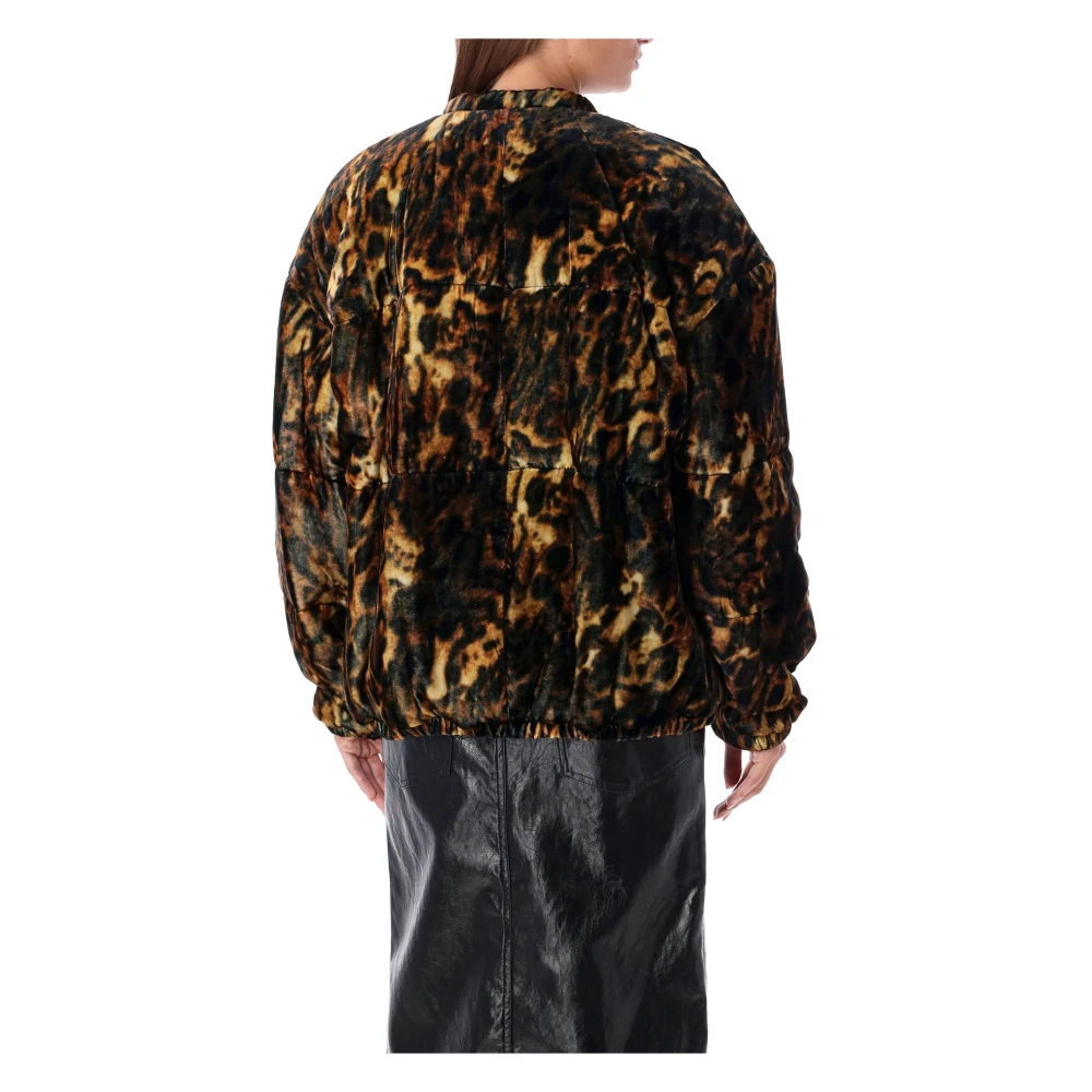 Isabel marant Luipaardfluwelen Jas Outerwear Leo Aw24 Multicolor Dames