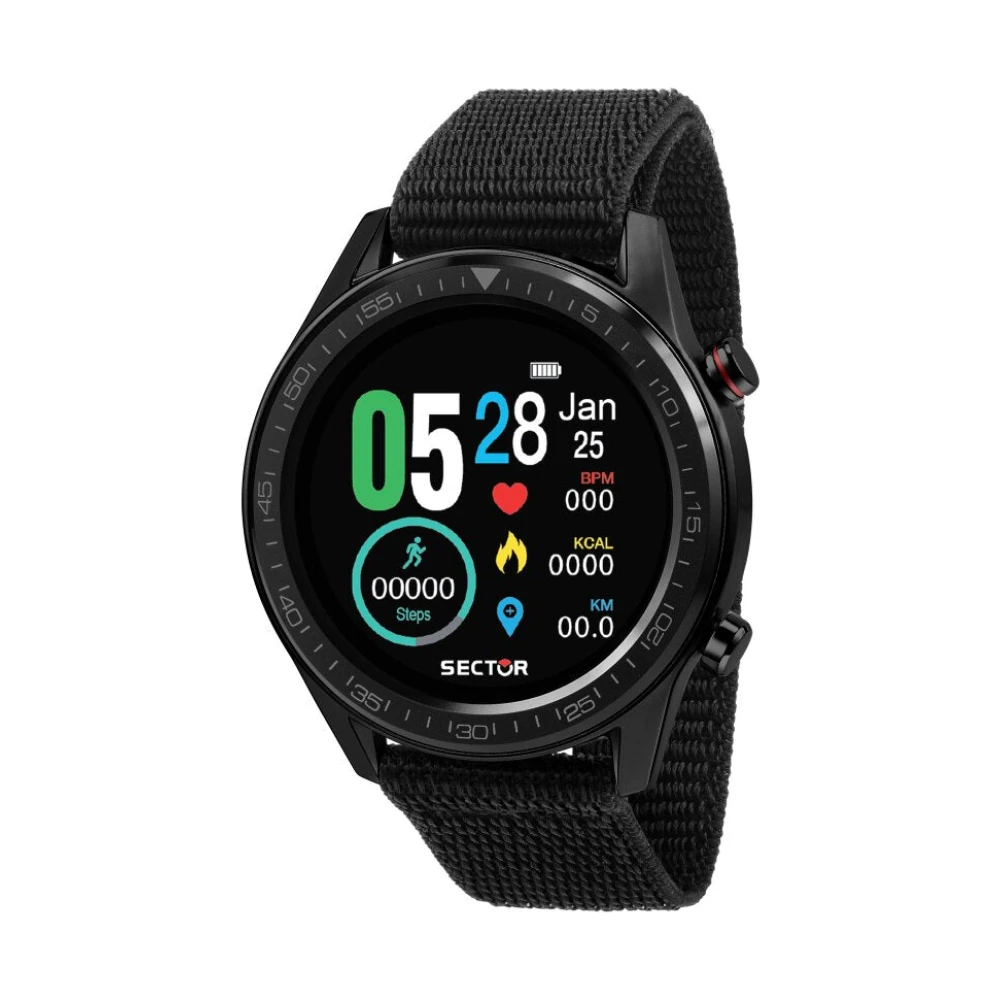 Sector No Limits, Accessoarer, Herr, ONE Size, Nylon, S-02 Smart Digitalt Svart Band Klocka