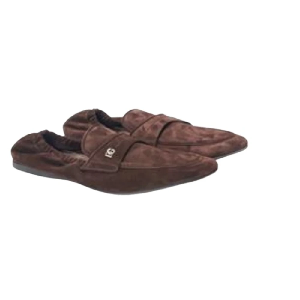 Dolce & Gabbana Brown Loafers, Male, 9 Uk, Suede Slippers
