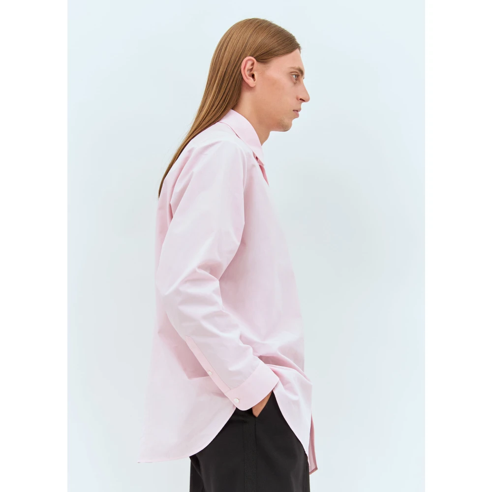 The Row Katoenen Poplin Klassieke Kraag Shirt Pink Heren