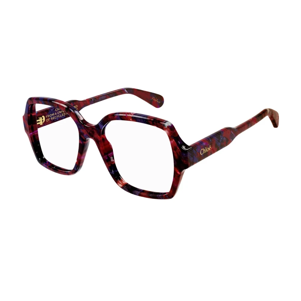 Chloé Women's Red Glasses, 53 Mm, Vintage Oversize Square Frame Glasses
