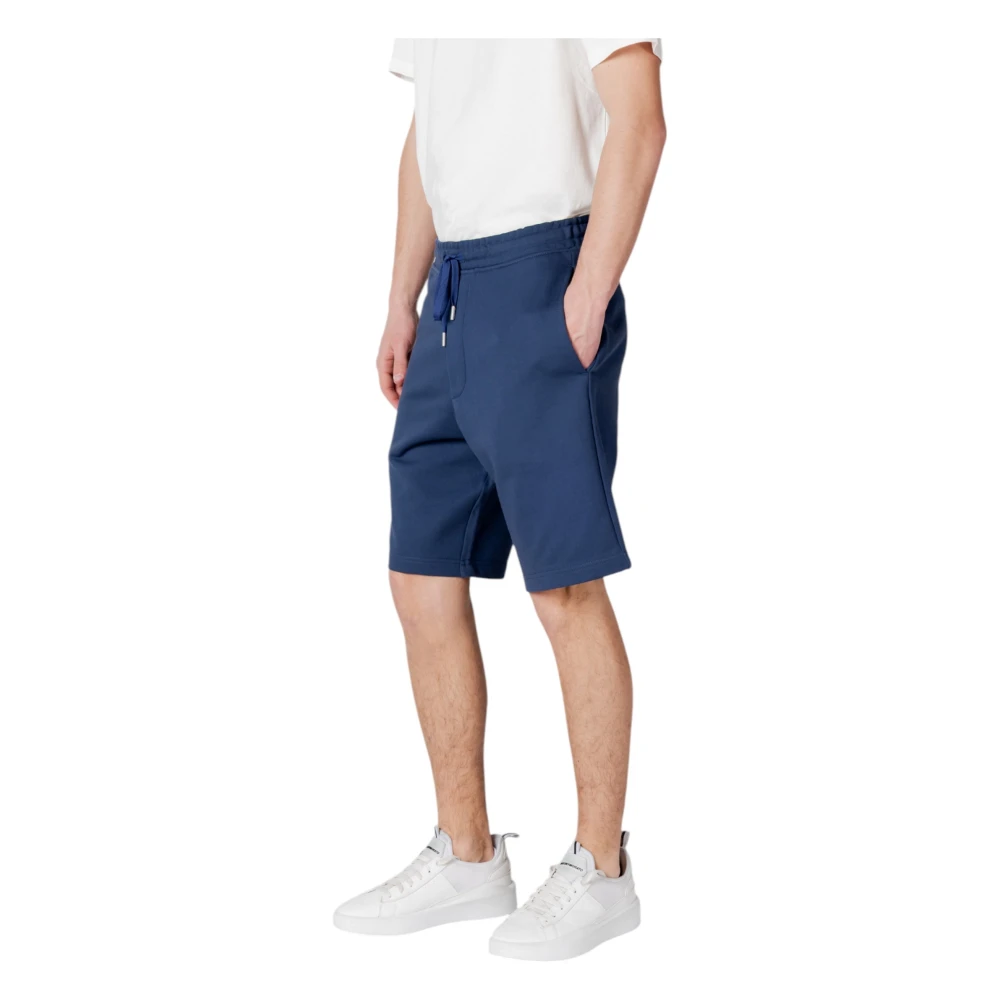 Replay Blauwe Katoenen Korte Broek met Kant en Zakken Blue Heren
