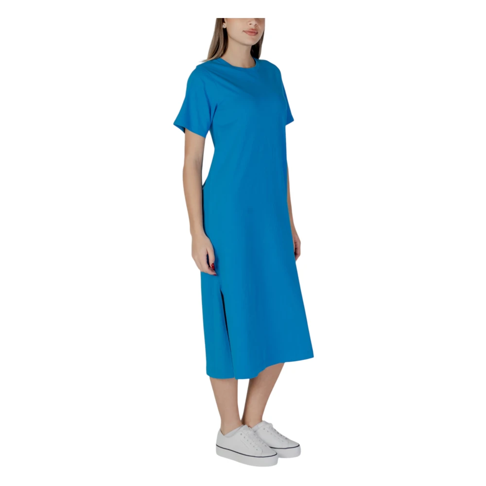 b.Young Lente Zomer Dames Katoenen Jurken Collectie Blue Dames
