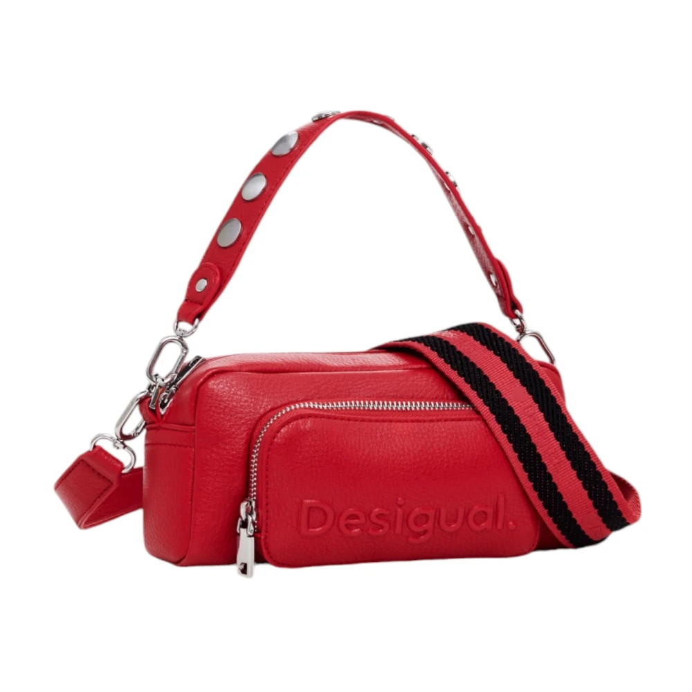 Desigual Half Logo Fw24 Dames Tas Red Dames