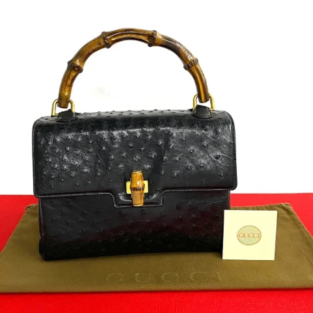 Gucci Vintage Pre-owned Leather handbags Black Dames