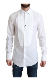 White Bib Cotton Poplin Men Formal Shirt