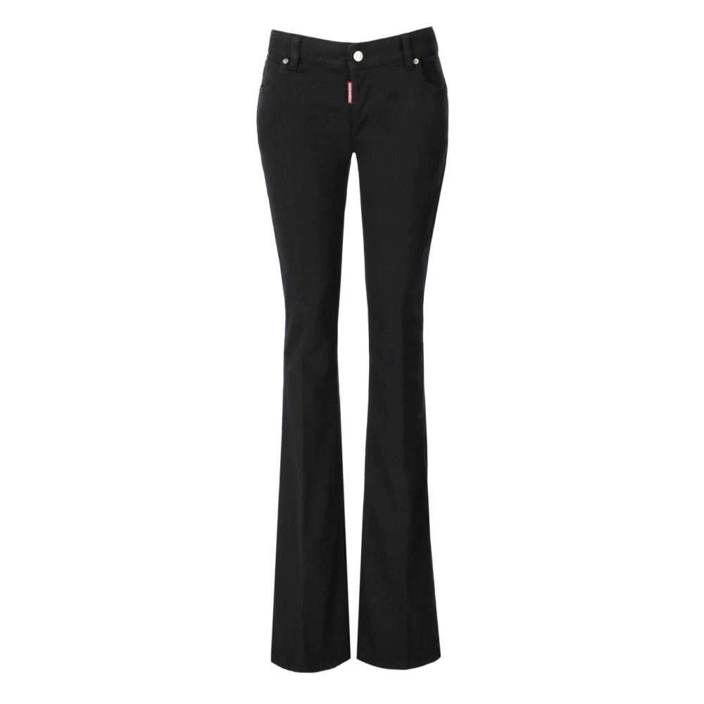 Dsquared2 Women's Black Flare Jeans With Waist Medium