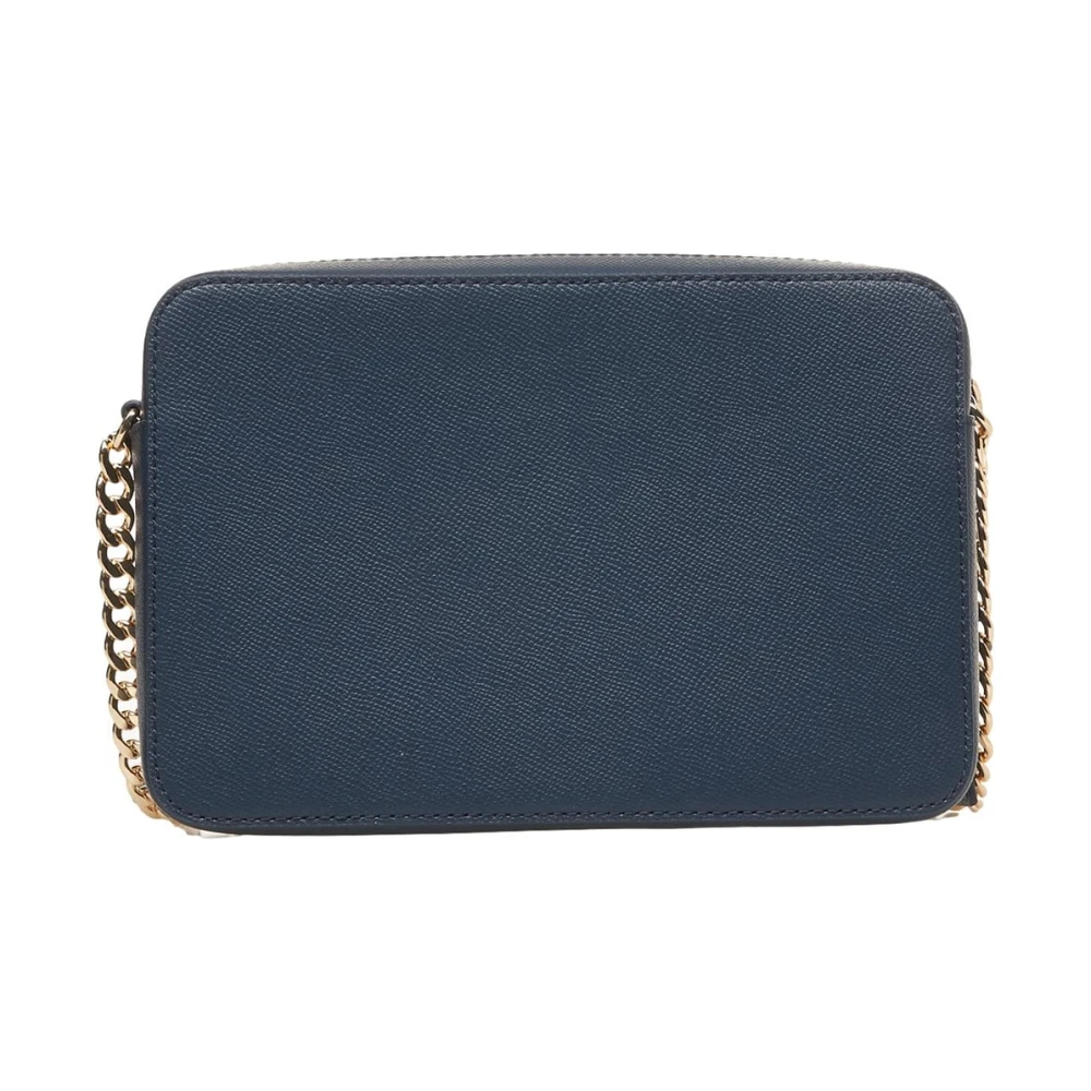Michael Kors Jet Set Grote Saffiano Lederen Schoudertas Blue Dames
