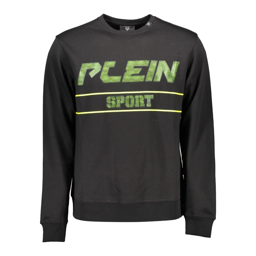 Plein Sport Men's Black Long Sleeve Training Tops, L, Long Sleeve Sweatshirt With Print
