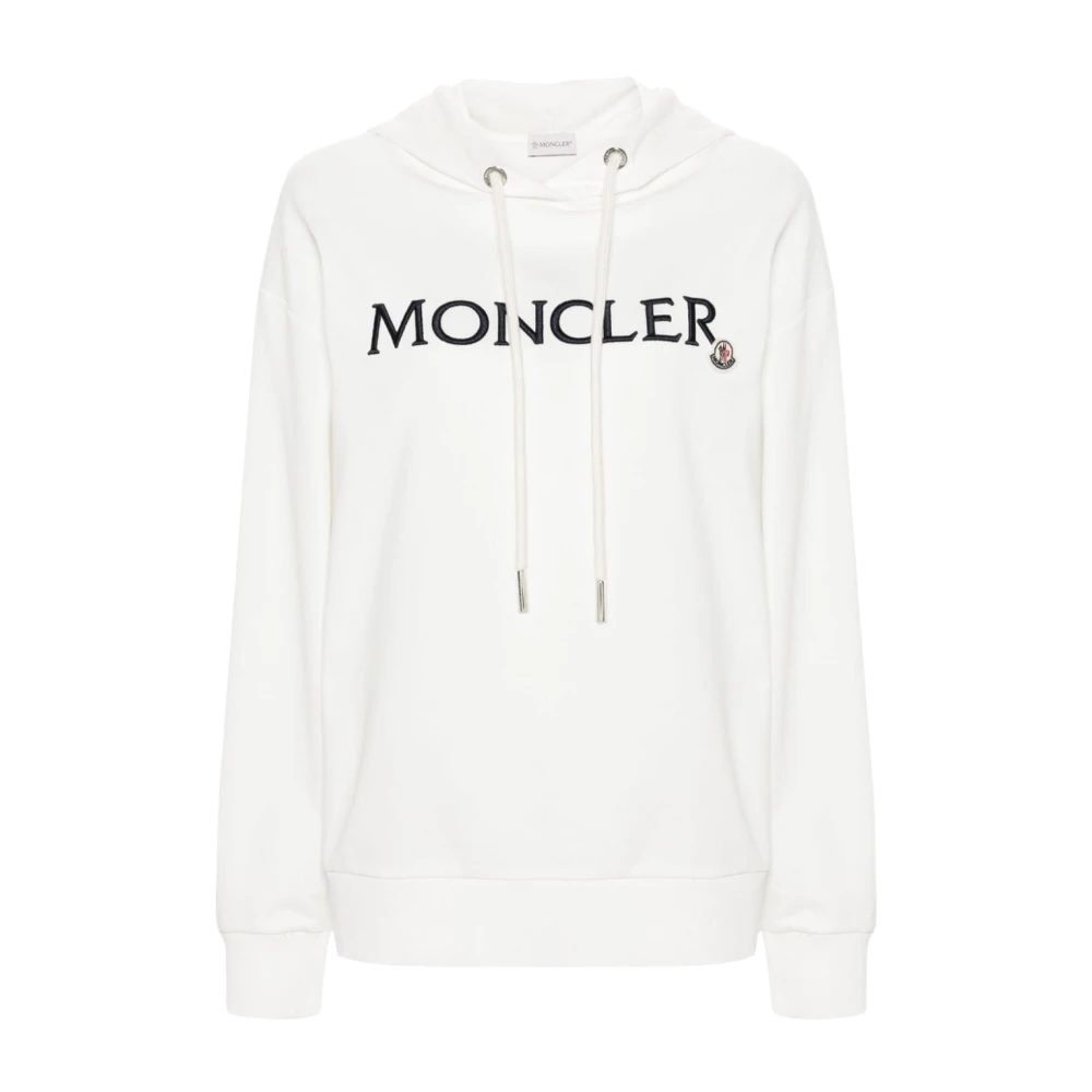 Moncler Vit Hoodie Sweater White, Dam