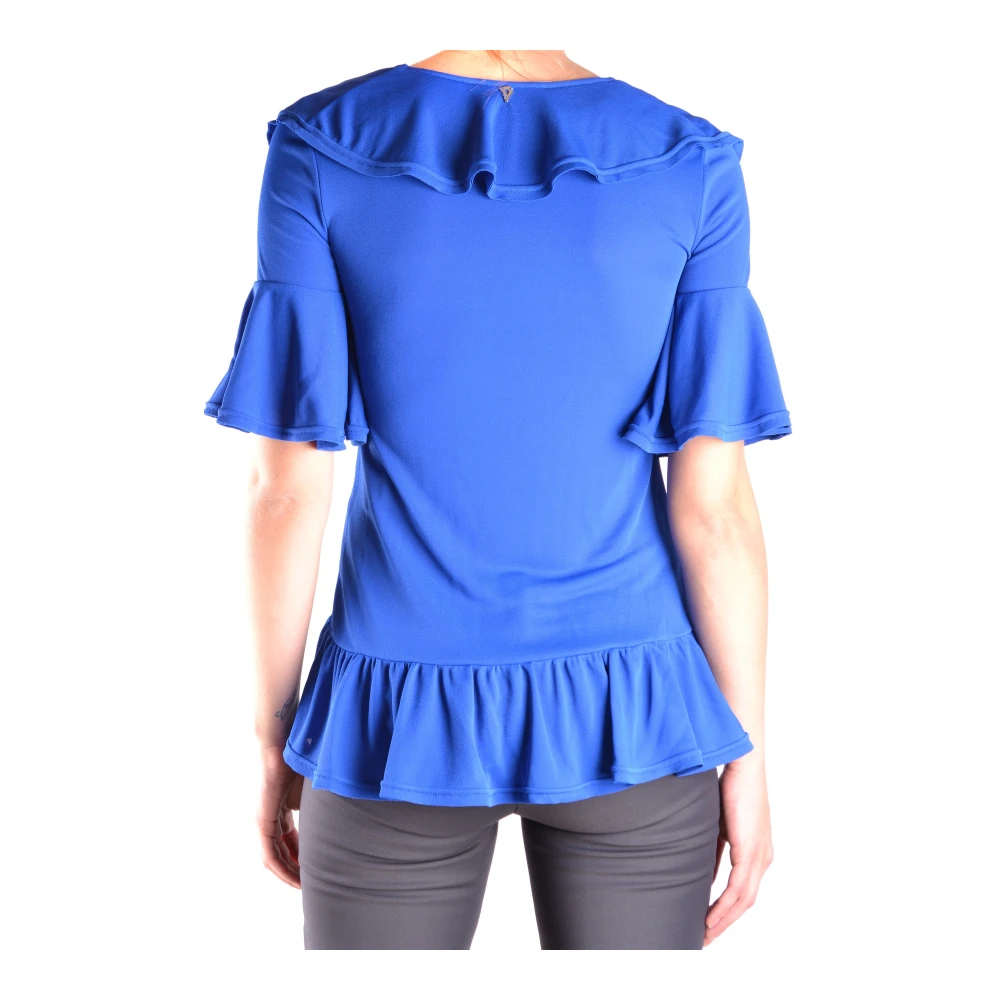 Dondup Bohemian Flutter Mouw Blauw T-shirt Blue Dames