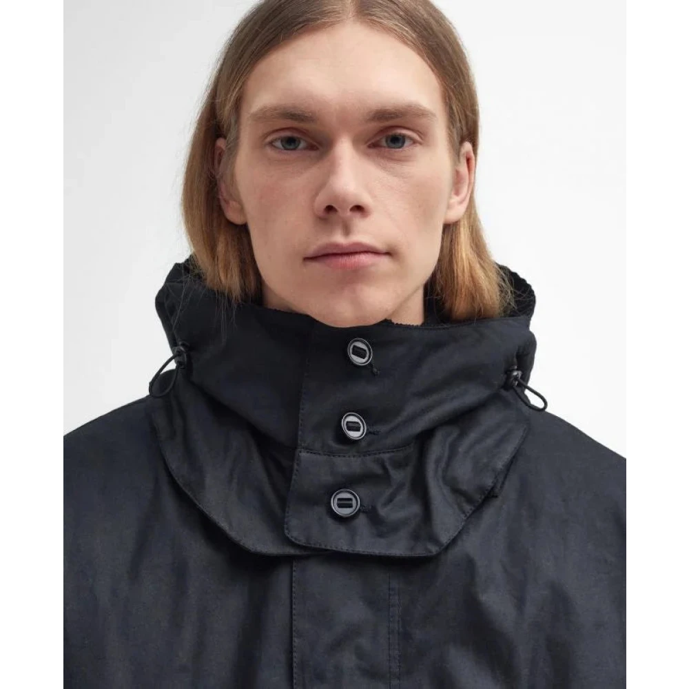 Barbour Klassieke Zwarte Gewaxte Parka Jas Black Heren
