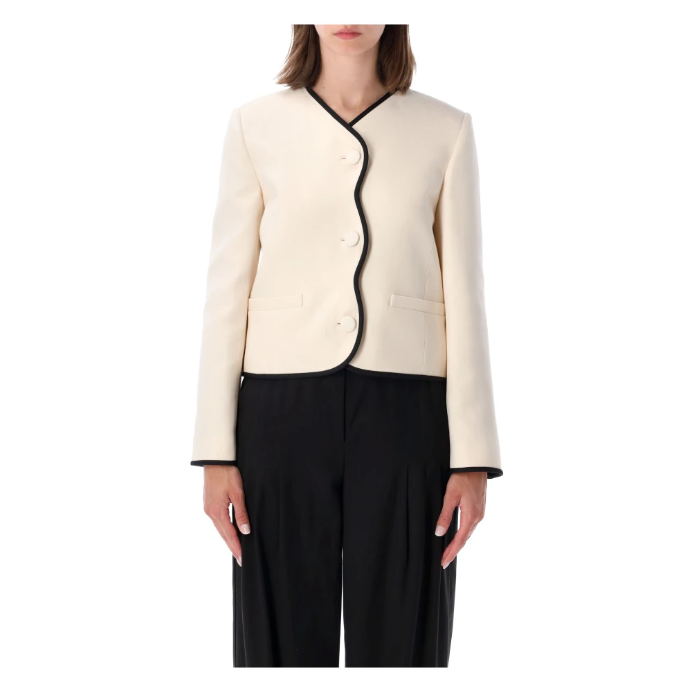Valentino Garavani Yellow Jacket Waves - Female - Blazers - 2XL - Jackets
