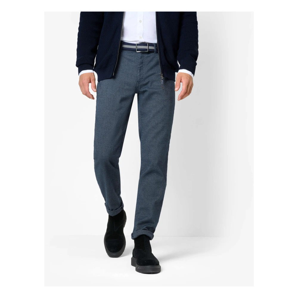 BRAX Cadiz Wol Look Five-Pocket Broek Blue Heren