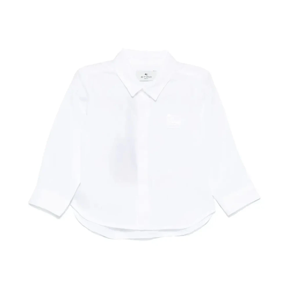 Etro Vit Jacquard Skjorta för Baby Pojke White, Unisex