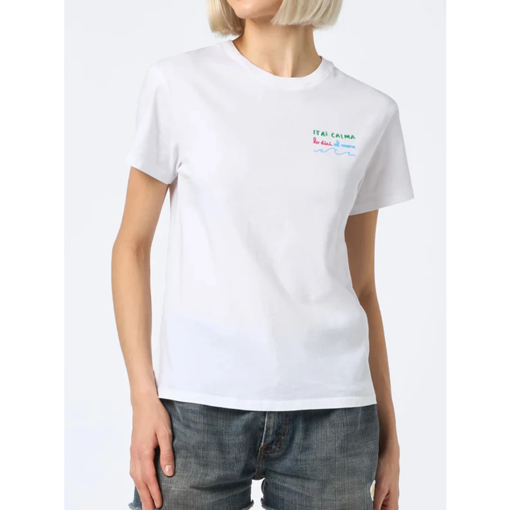 Saint Barth Kalm Zee T-Shirt White Dames