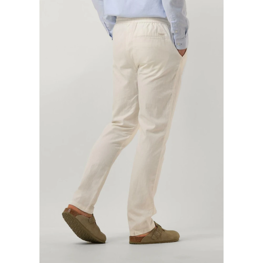 Scotch & Soda Heren Broeken Warren Straight Fit Twill Jogger White Heren