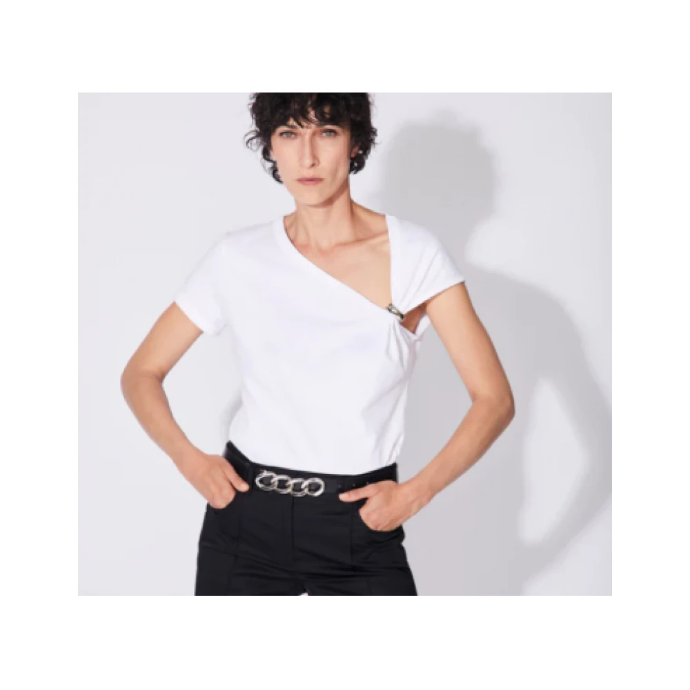 Barbara Bui Wit Jersey Mode T-shirt White Dames