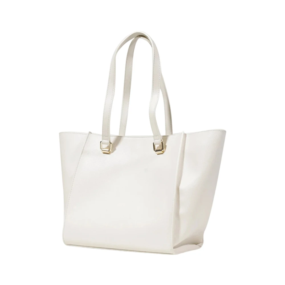 Moschino Ivoor Shopper Tas met Gouden Details Gray Dames