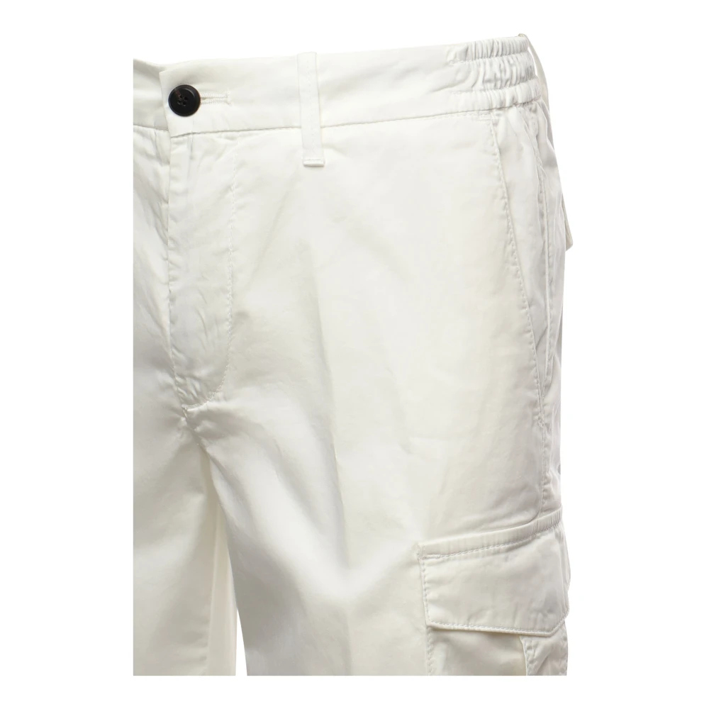 Eleventy Witte Cargo Bermuda Shorts White Heren