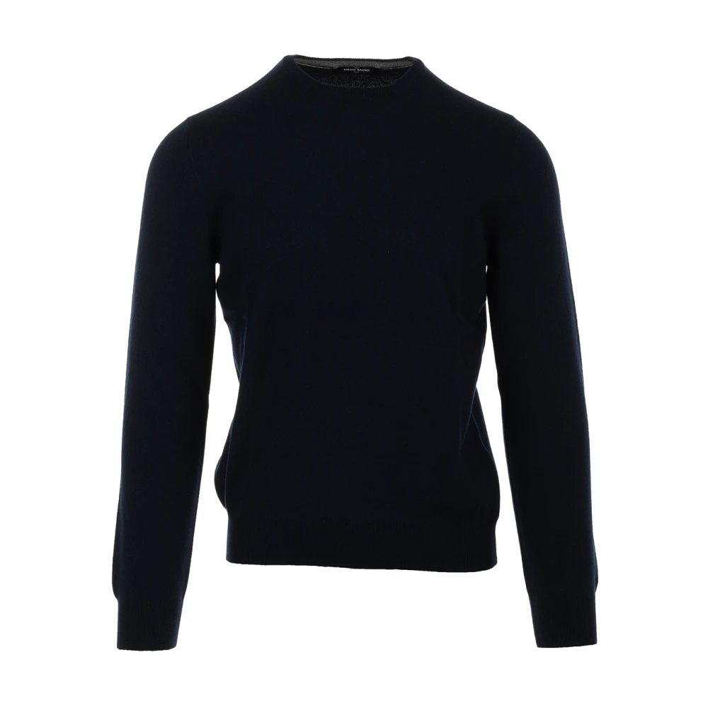 Gran Sasso Blauwe Sweater Paricollo Stijl Blue Heren
