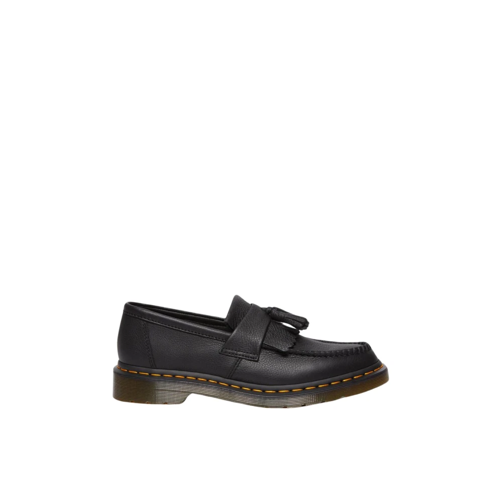 Dr. Martens Donna Nero Adrian Virginia Leather Tassel Loafers