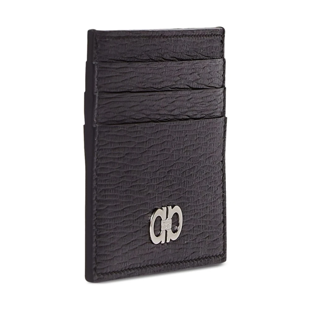 Salvatore Ferragamo Zwarte Portemonnees voor Mannen en Vrouwen Black Heren