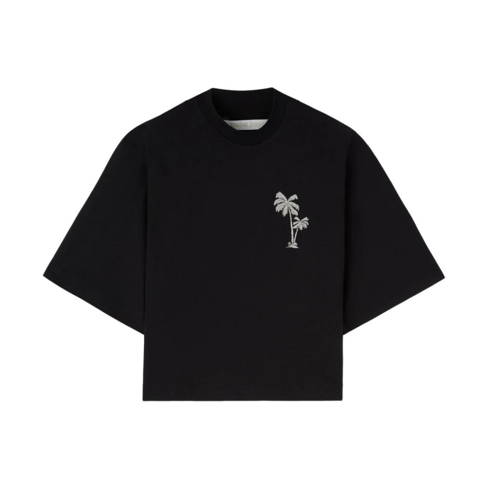 Palm Angels Zwarte T-shirts en Polos Black Dames