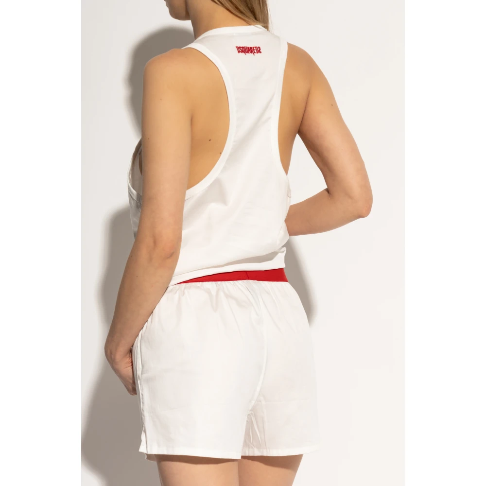 Dsquared2 Top uit de ondergoedcollectie White Dames
