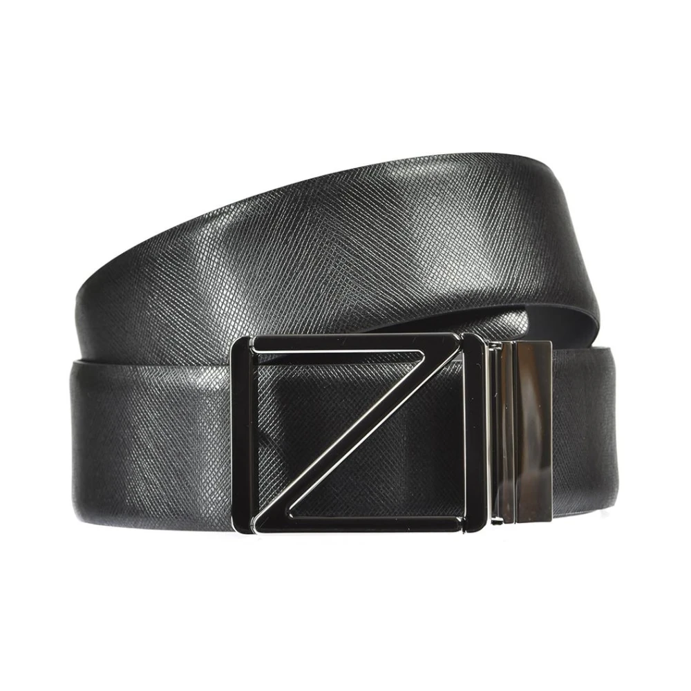 Zegna Black Elegant Men's Winter Jacket - Male - Belts - 115 Cm - Accessories