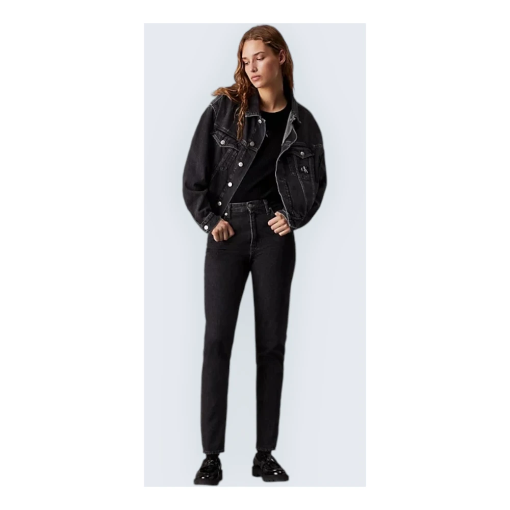 Calvin Klein Hoge Taille Mom Jeans voor vrouwen Black Dames