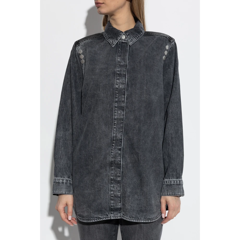 Gestuz Zuva Denim Overhemd Gray Dames