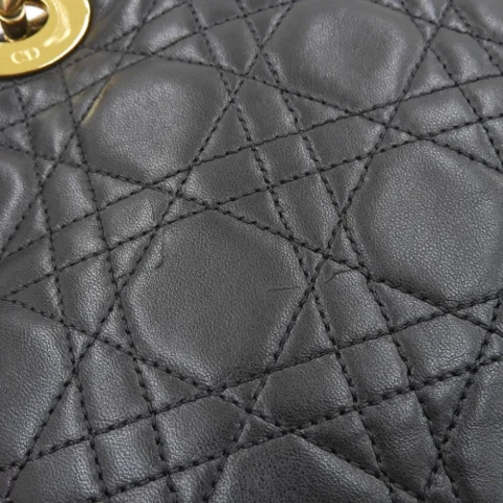Dior Vintage Pre-owned Leather handbags Black Dames
