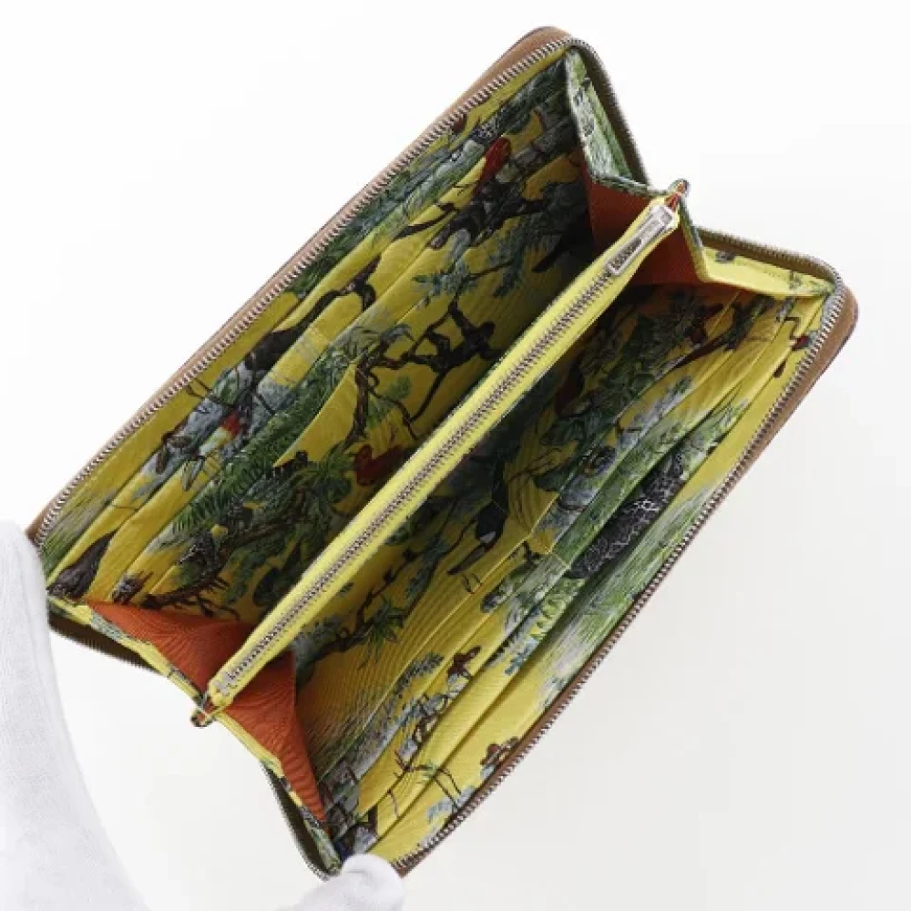 Hermès Vintage Pre-owned Leather wallets Yellow Dames