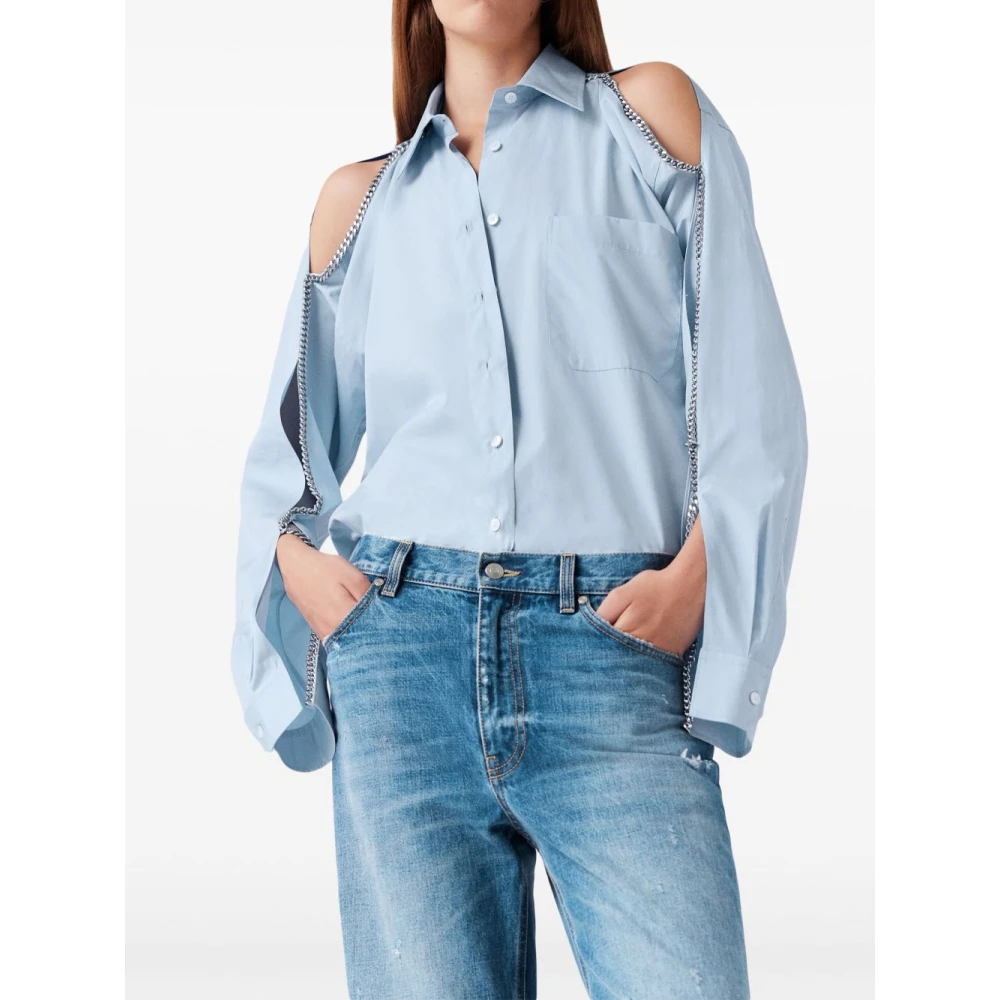Stella Mccartney Lichtblauwe Shirt Verhoog Garderobe Stijl Blue Dames