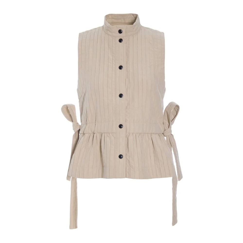 Bitte Kai Rand Beige Sleeveless Tops, Female, M, Tie-Waist Sleeveless Top