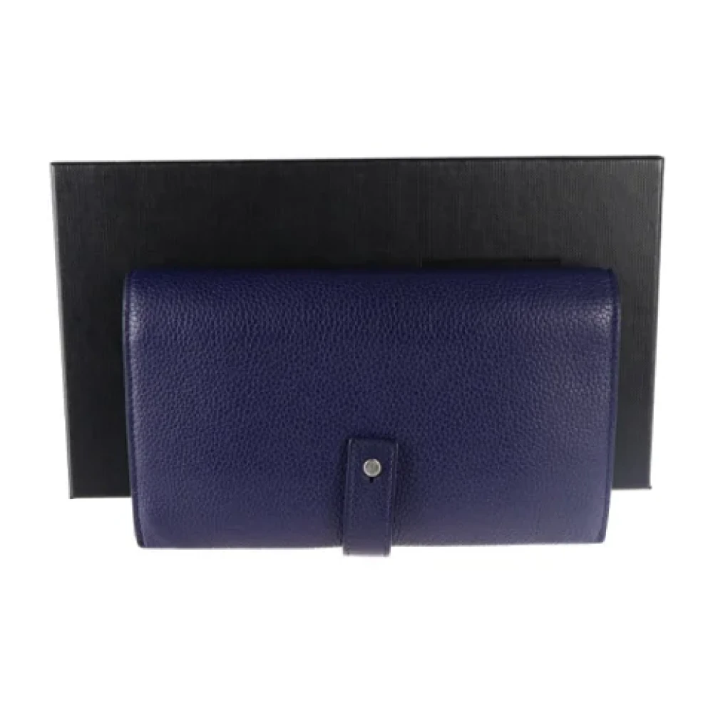 Saint Laurent Vintage Pre-owned Leather wallets Blue Dames