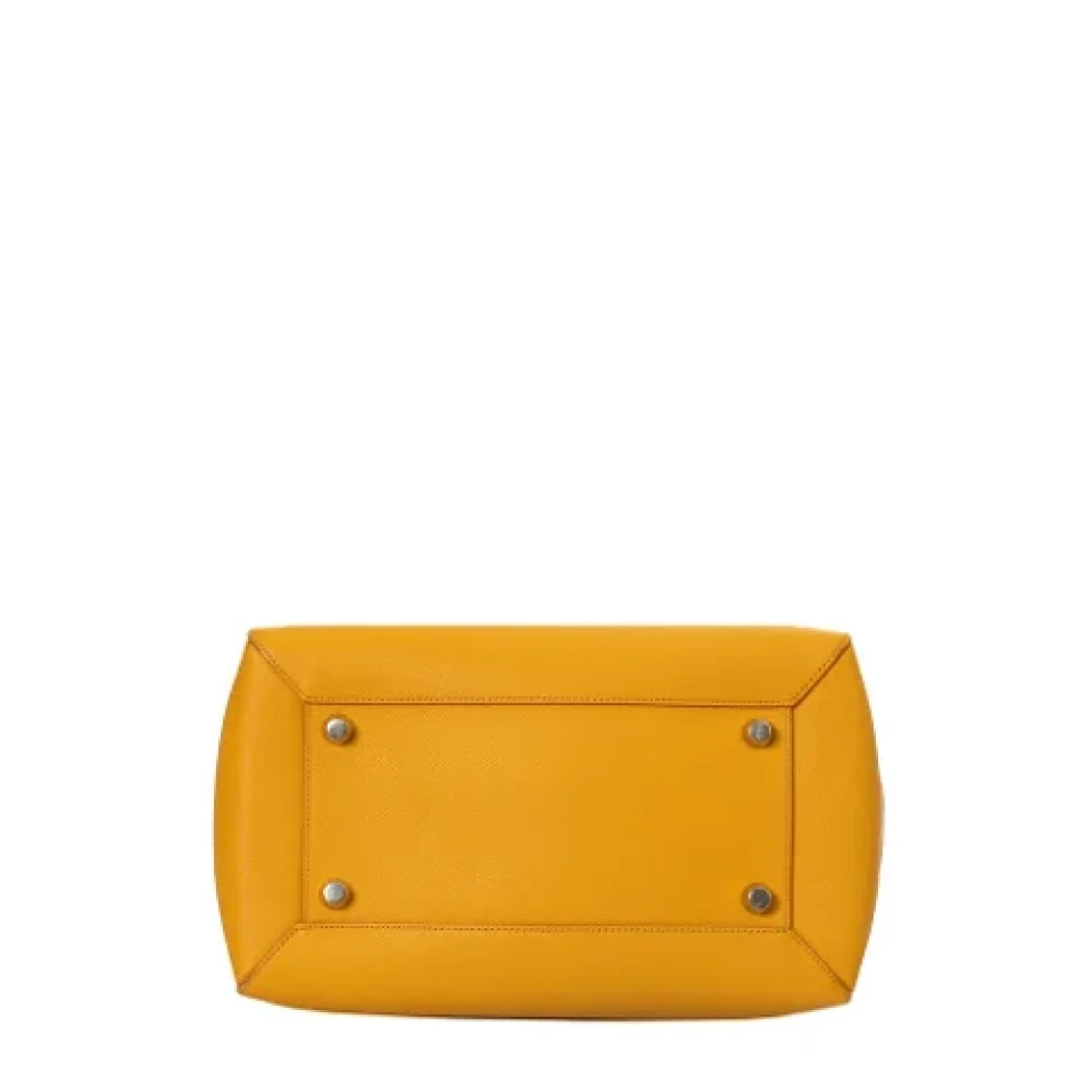 Celine Vintage Pre-owned Leather celine-bags Yellow Dames