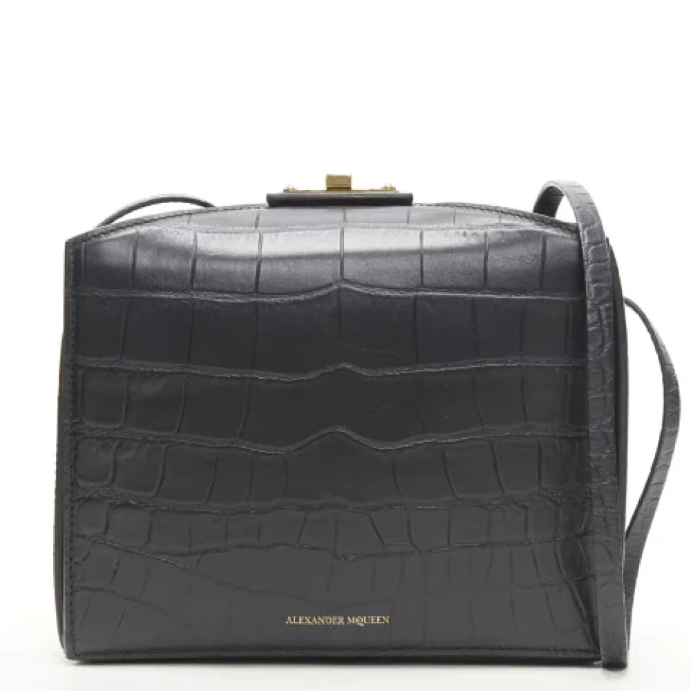 Alexander McQueen Pre-owned Leather crossbody-bags Black Dames