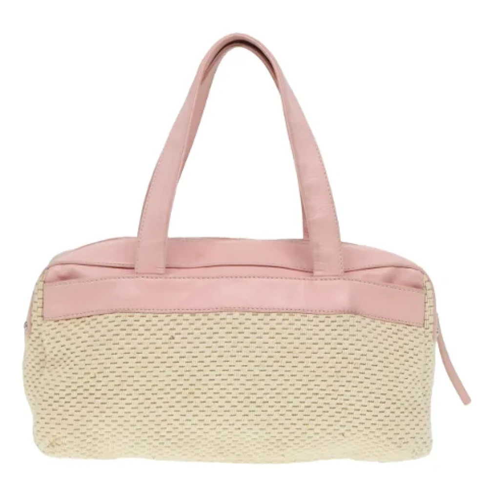 Chanel Vintage Pre-owned Cotton chanel-bags Beige Dames