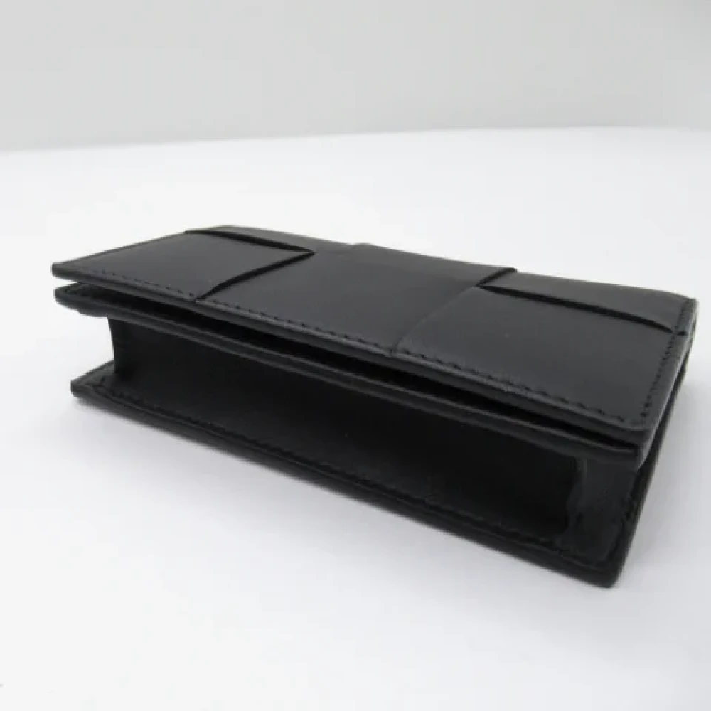 Bottega Veneta Vintage Pre-owned Leather wallets Black Dames