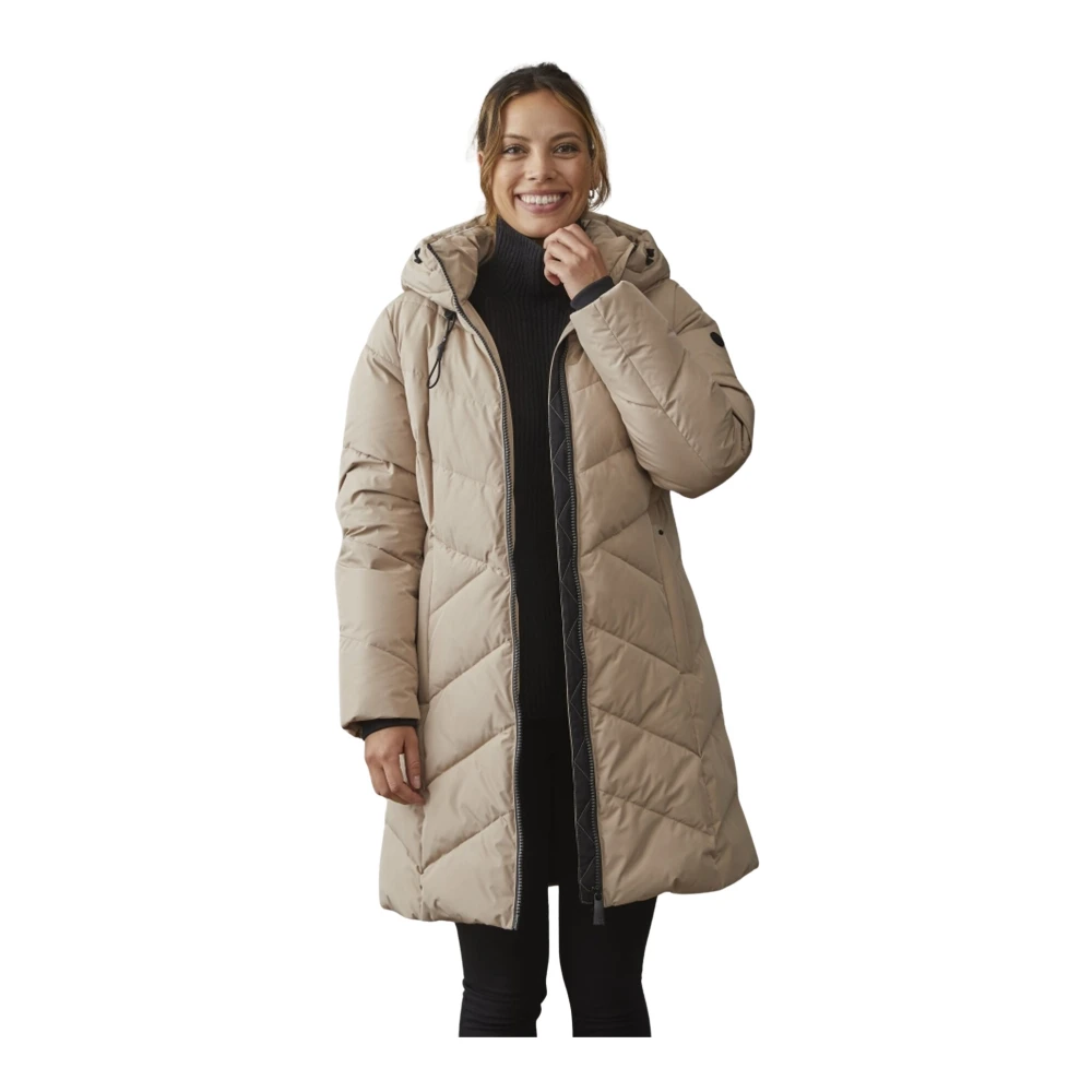 Junge Gewatteerde Jas Modern Fit Crème Beige Dames