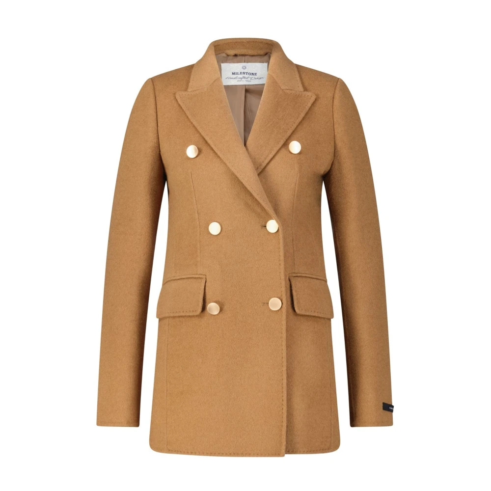 Milestone Neptune wollen mix blazer Brown Dames